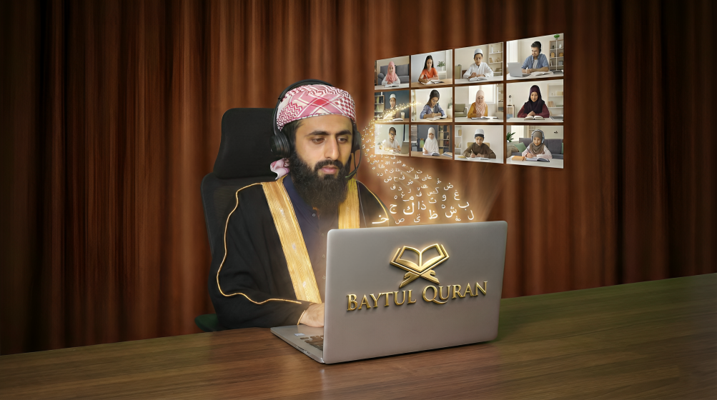 Stuents Lern qaida from Baytul Quran 